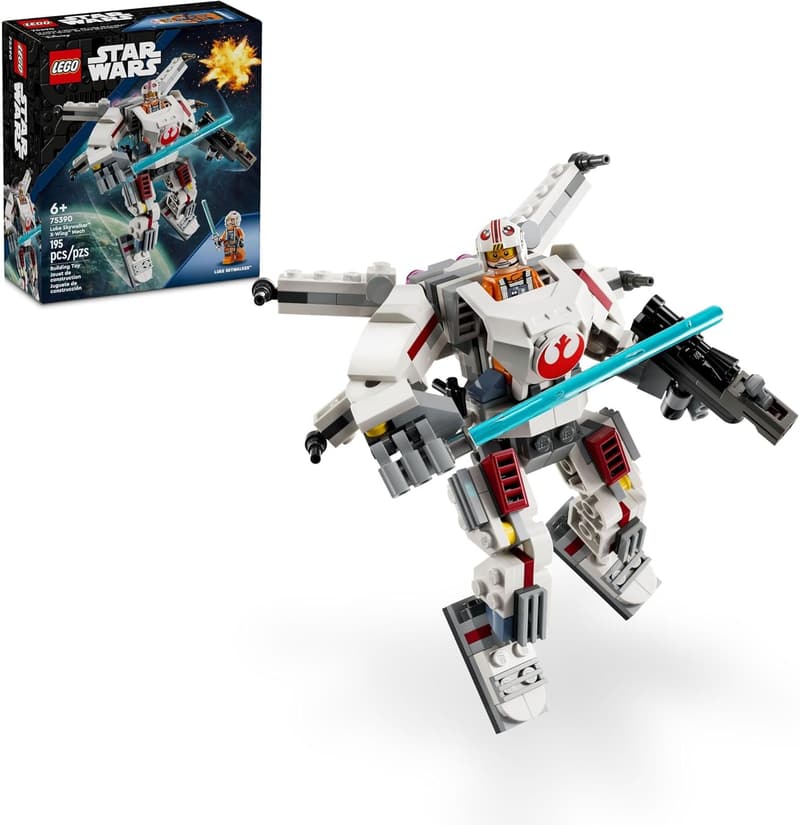LEGO Star Wars Luke Skywalker X-Wing Mech Building Set for Kids