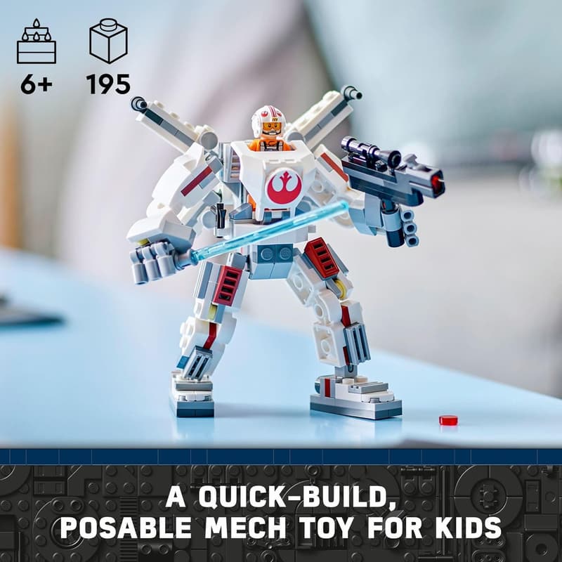 LEGO Star Wars Luke Skywalker X-Wing Mech Building Set for Kids