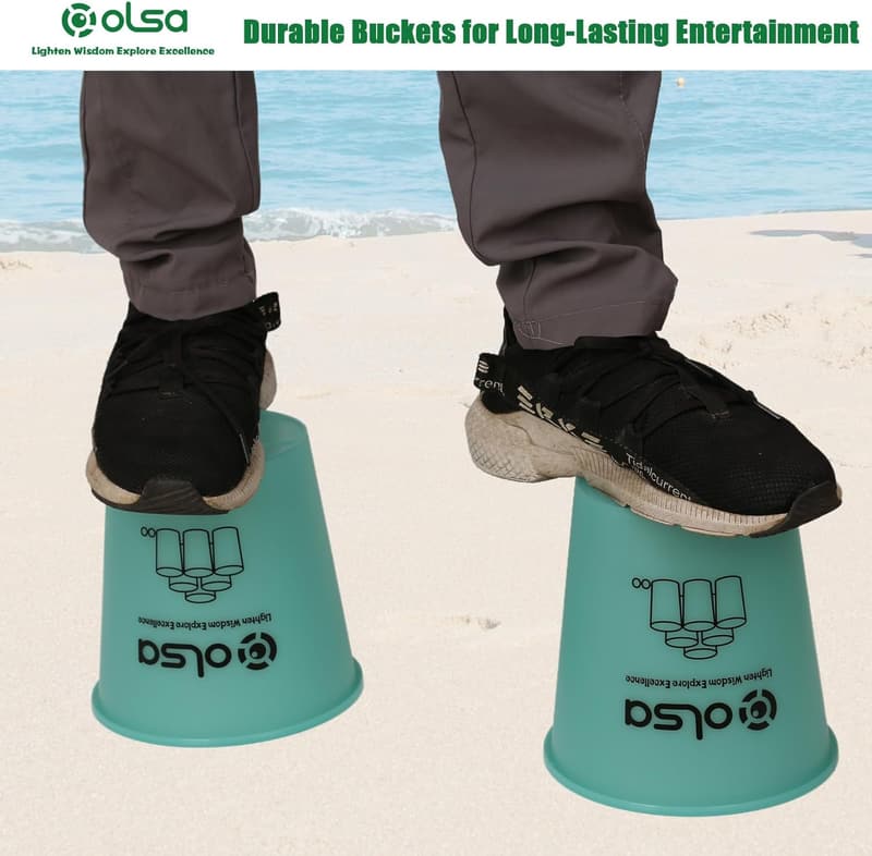 Giant Yard Pong Set for Outdoor Family Parties - Green Glow in Dark