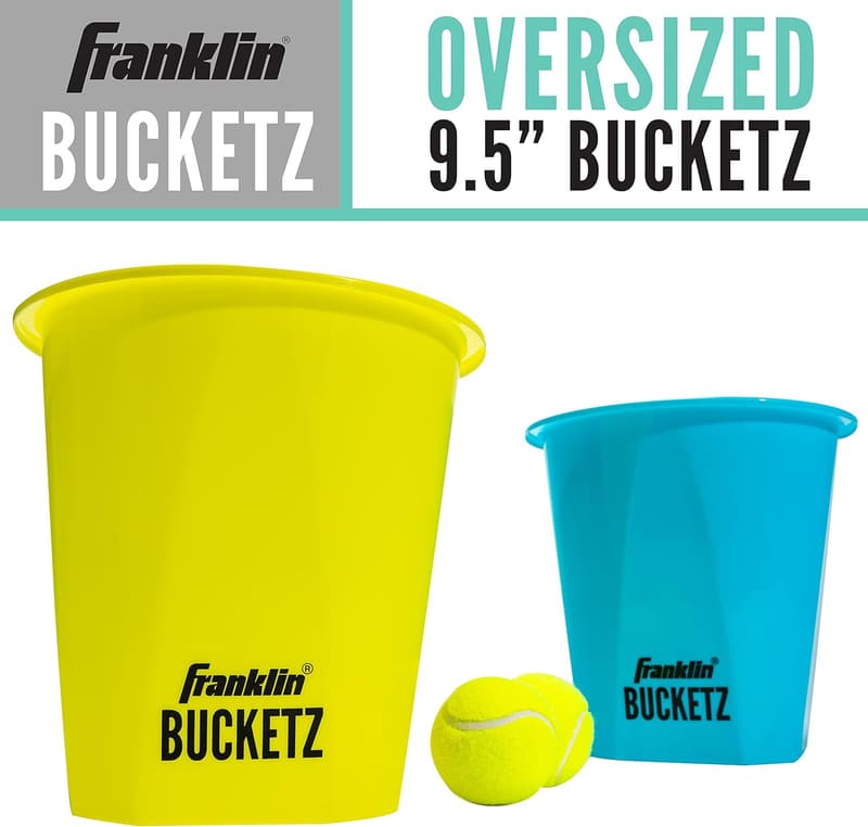 Franklin Sports Bucketz Pong Game Set - Includes 12 Buckets & 3 Balls