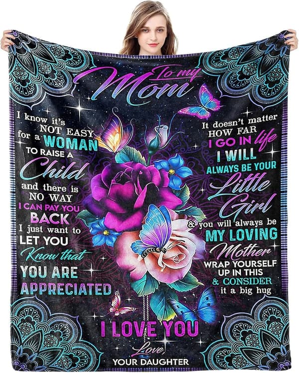 Mother's Day Gift - Ultra-Soft Flannel Fleece Blanket 60x50 Inch