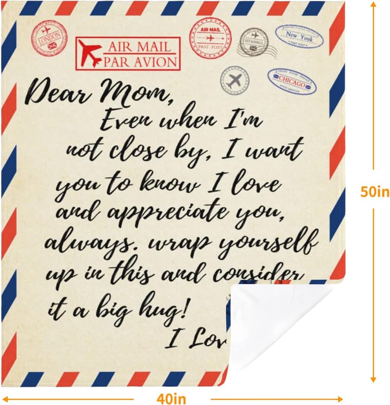 Personalized Flannel Throw Blanket for Mom - 40x50 Inch