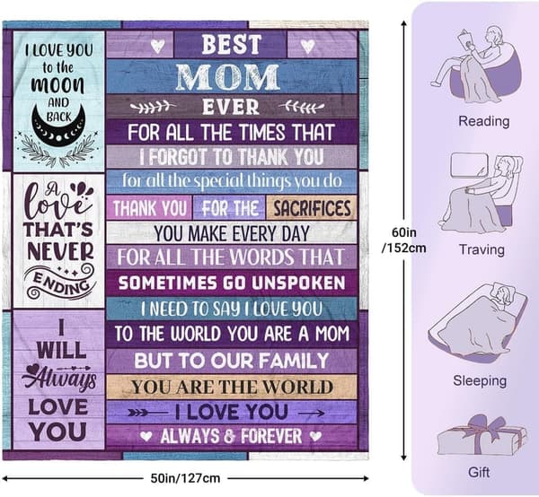 Mother's Day Blanket - Cozy Gift for Moms, 50