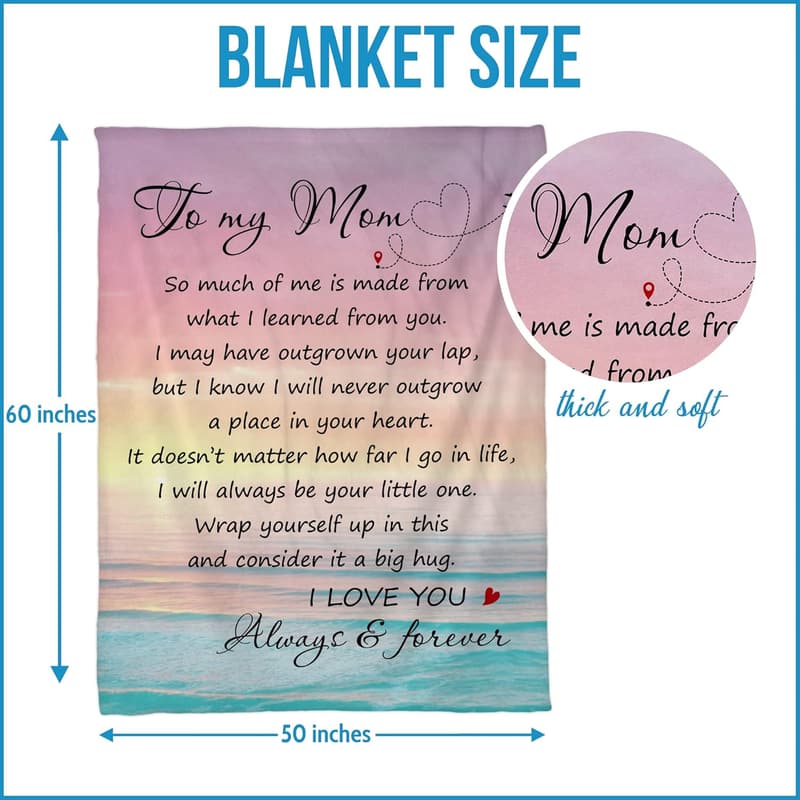 Cozy Flannel Throw Blanket for Mom – Thoughtful Mother's Day Gift