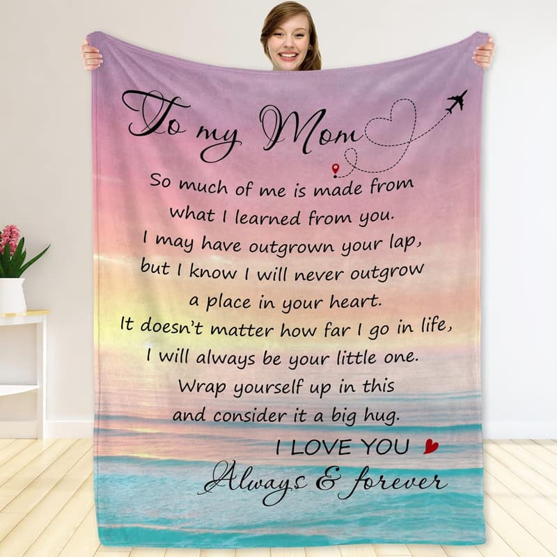 Cozy Flannel Throw Blanket for Mom – Thoughtful Mother's Day Gift