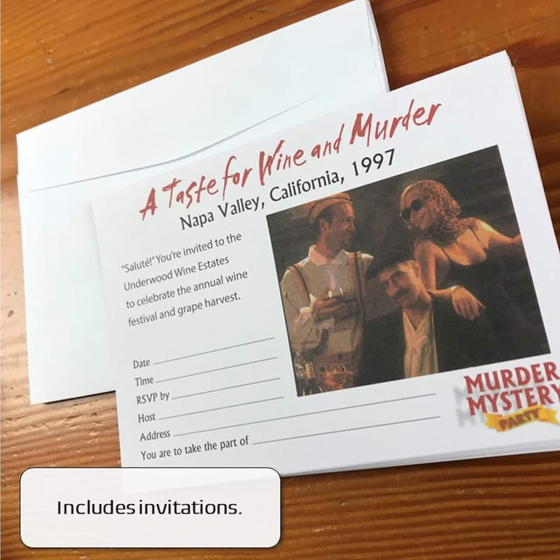 Wine & Murder: DIY Murder Mystery Party Game