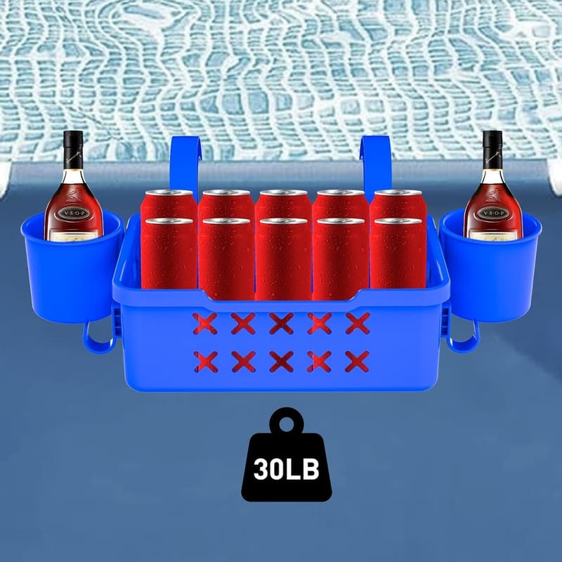 Poolside Storage Basket Set for Drinks & Towels (2 Pack)