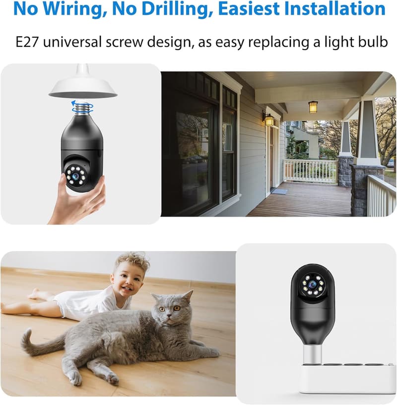 Wireless 2K Security Cameras with AI Detection - 2 Pack