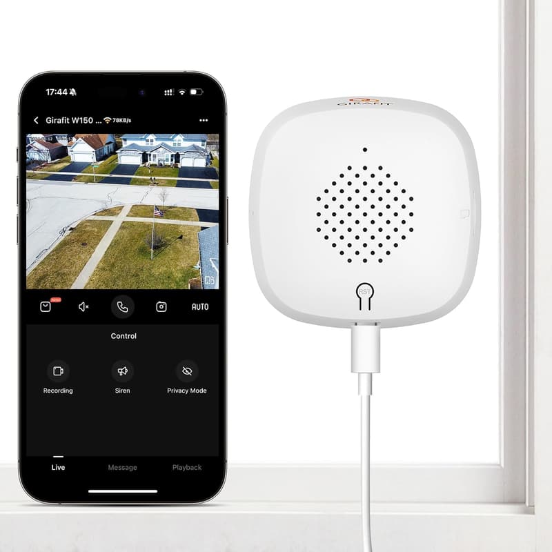 2K Indoor Security Camera with Night Vision & Motion Detection