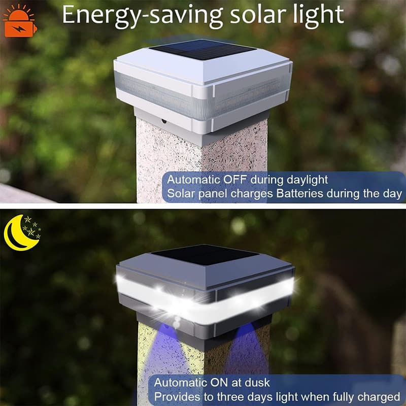 Solar Outdoor Post Cap Light for 3.5