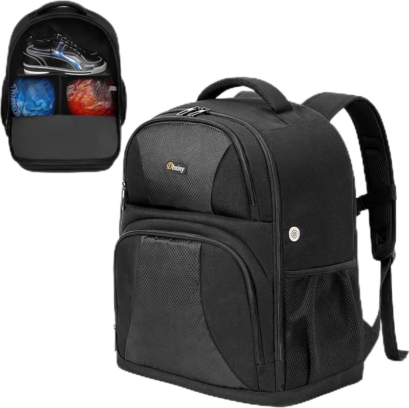 Bowling Backpack for Two Balls and Size 15 Shoes