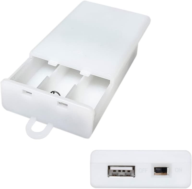 Battery Case for USB LED Strip Lights - 3 AA Holder