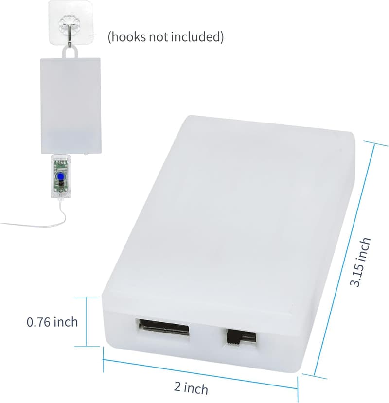 Battery Case for USB LED Strip Lights - 3 AA Holder