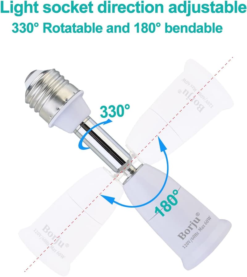 Light Socket Extender [2-Pack] - 4.5