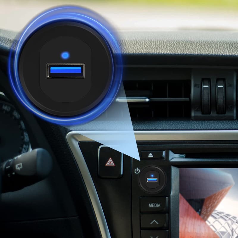 USB 3.0 Car Mount Cable with LED Indicator, 3ft Extension