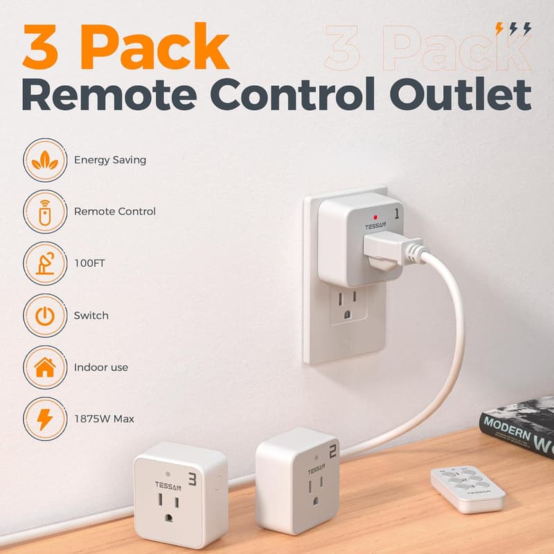 Wireless Remote Control Outlet Kit for Lamps and Appliances