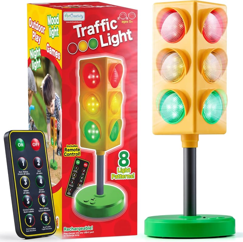 Traffic Light Classroom Decor - 8 Modes with Remote