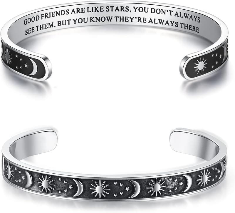 Personalized Stainless Steel Inspirational Bracelets for Women
