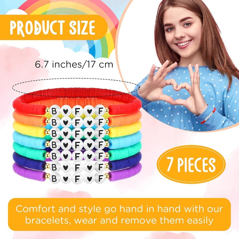 Friendship Beads Stretchy Bracelets Set for Women
