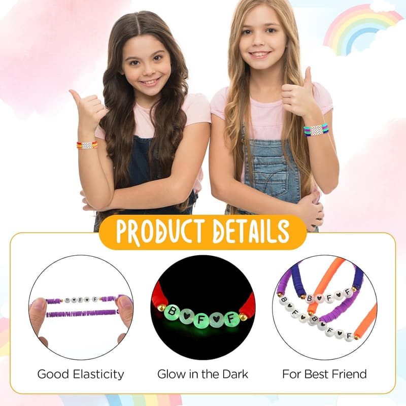 Friendship Beads Stretchy Bracelets Set for Women