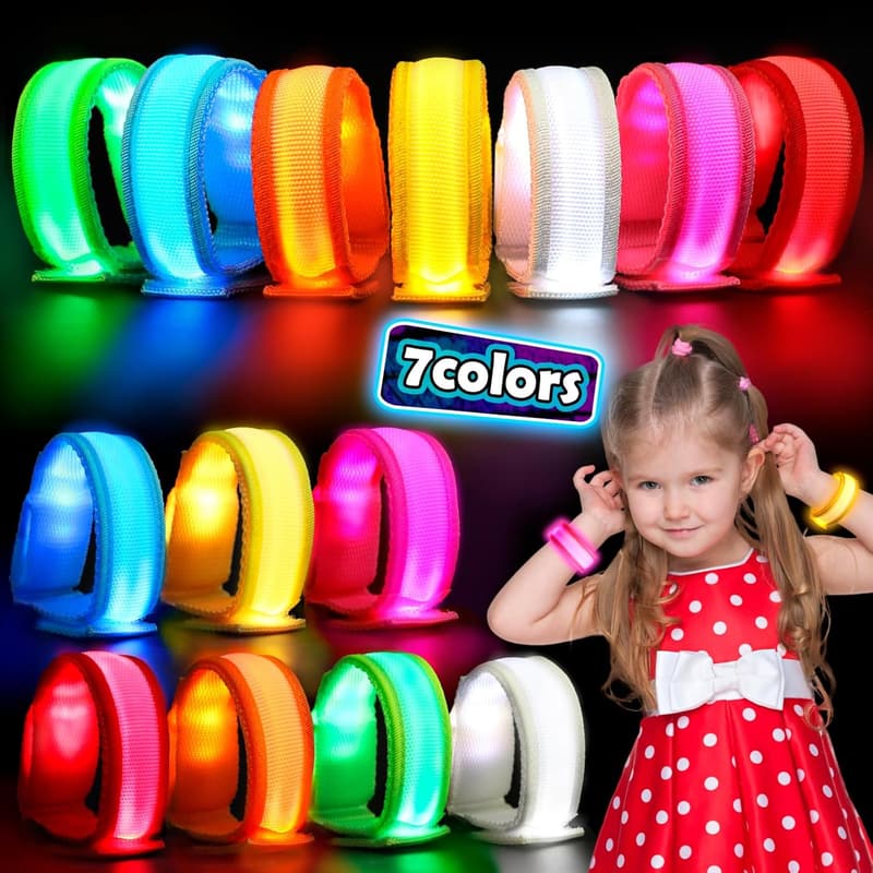 LED Glow Bracelets – 14-Pack Light-Up Party Favors