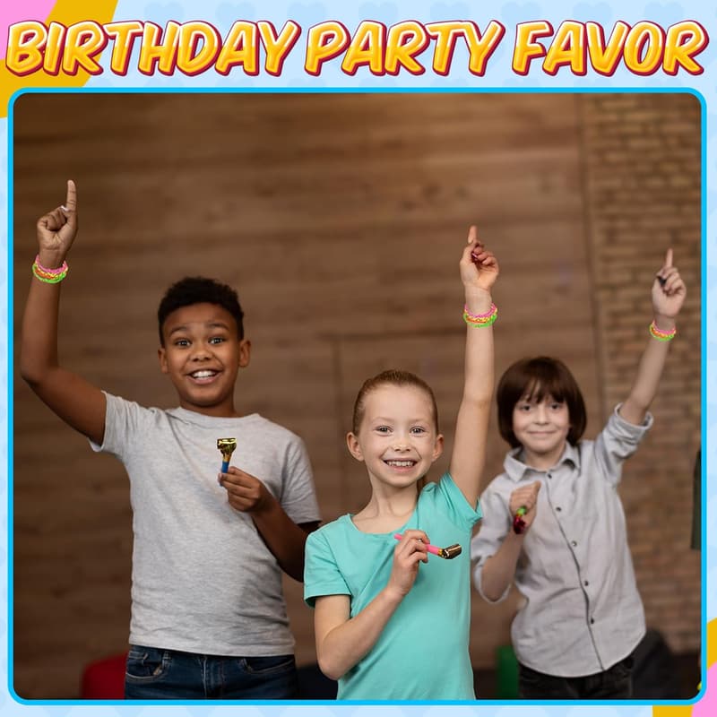 Friendship Bracelets for Kids - Neon Adjustable Woven (Pack of 144)