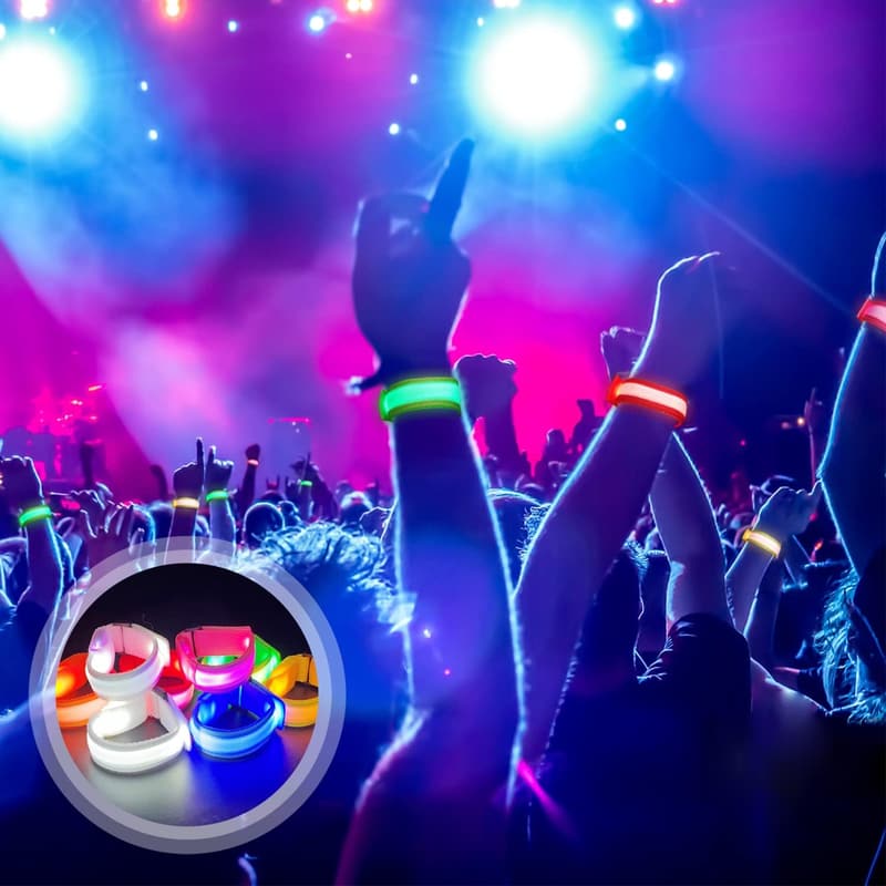 Glow-in-the-Dark LED Wristbands for Parties and Events