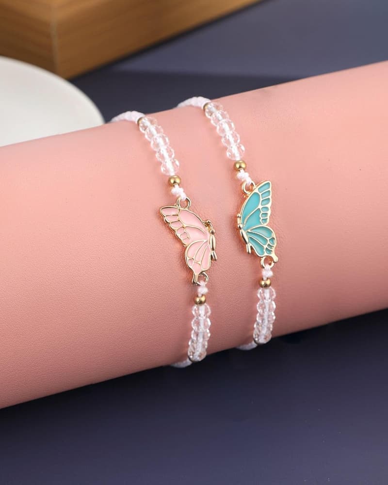 Matching Butterfly Friendship Bracelets for Women - Handmade