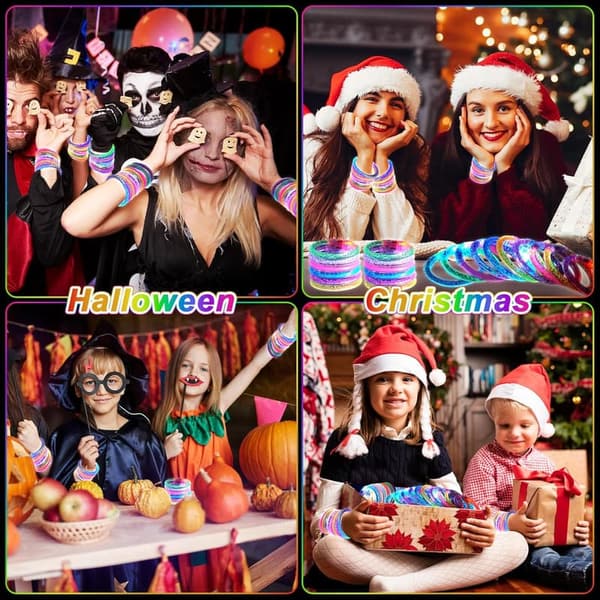 Glow in the Dark Bracelets - 90 Pack Party Supplies for All Ages