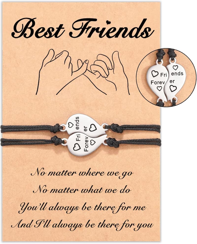Best Friend Heart Matching Bracelets Set for Women