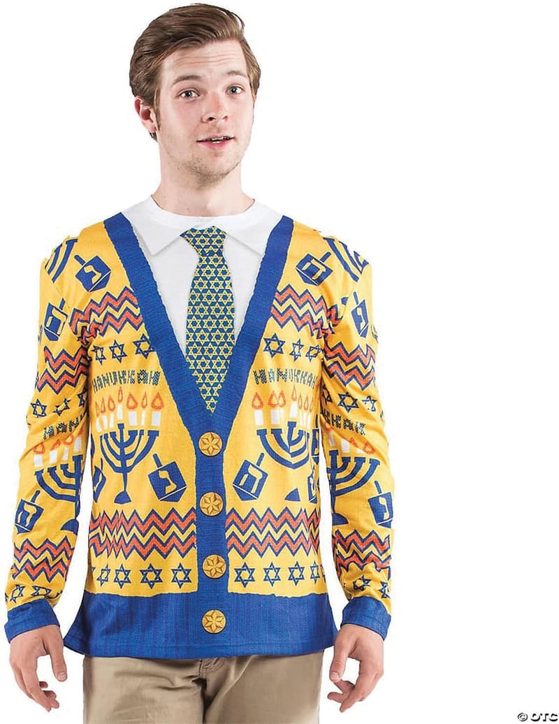 3D Photo-Realistic Men's Ugly Christmas Long Sleeve Tee