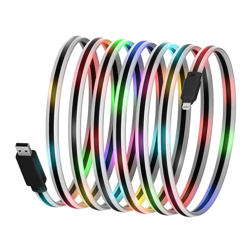 LED MFi Certified 10FT Fast Charging iPhone Charger Cable