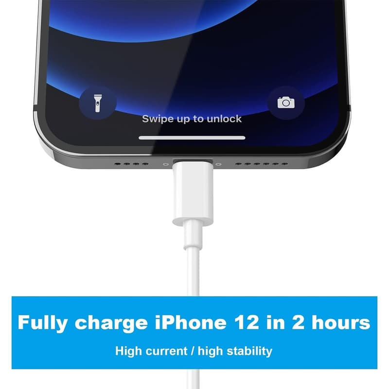 MFi Certified Fast Charging iPhone Cable - 5 Pack (6-10FT)