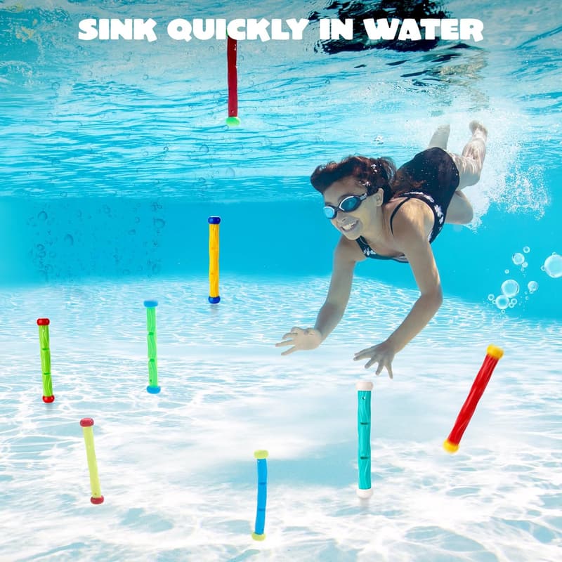 Colorful Underwater Dive Sticks for Kids' Summer Pool Games