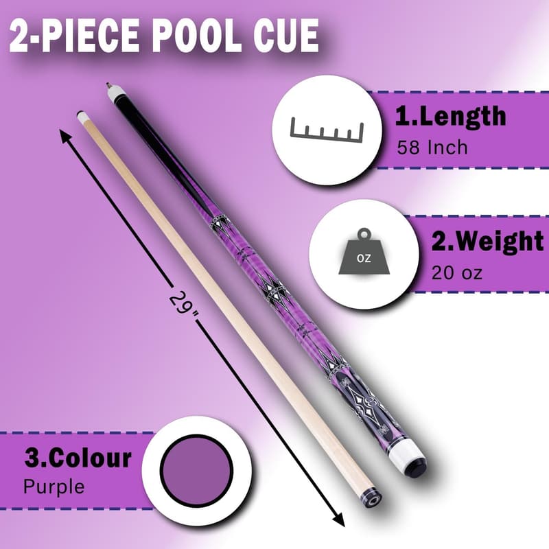 Billiard Pool Cue Stick - 58