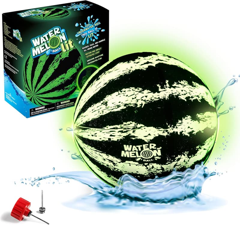 Glow in the Dark Watermelon Ball Pool Toy for Kids & Adults