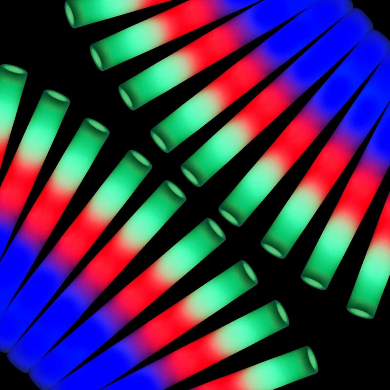 12 Pcs LED Glow Sticks - Bright Foam Party Favors