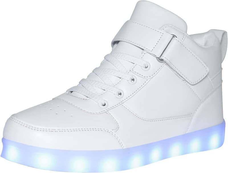 Unisex LED Light Up High Top Sneakers - USB Charging for Couples