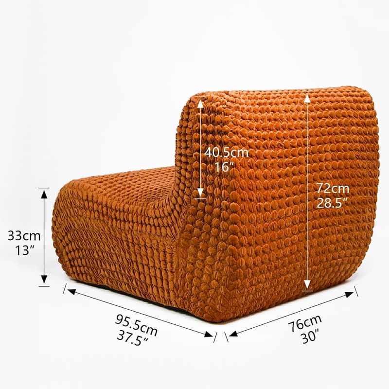 Armless High-Density Foam Floor Sofa with Washable Cover