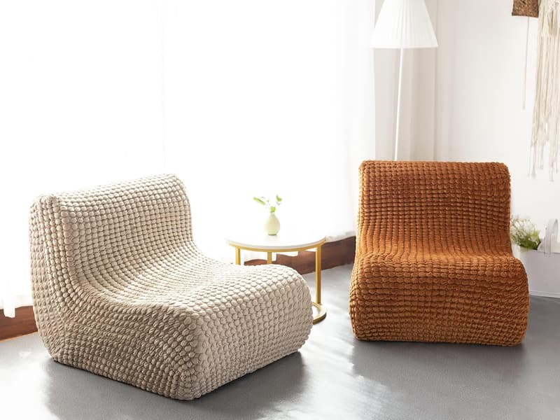 Armless High-Density Foam Floor Sofa with Washable Cover