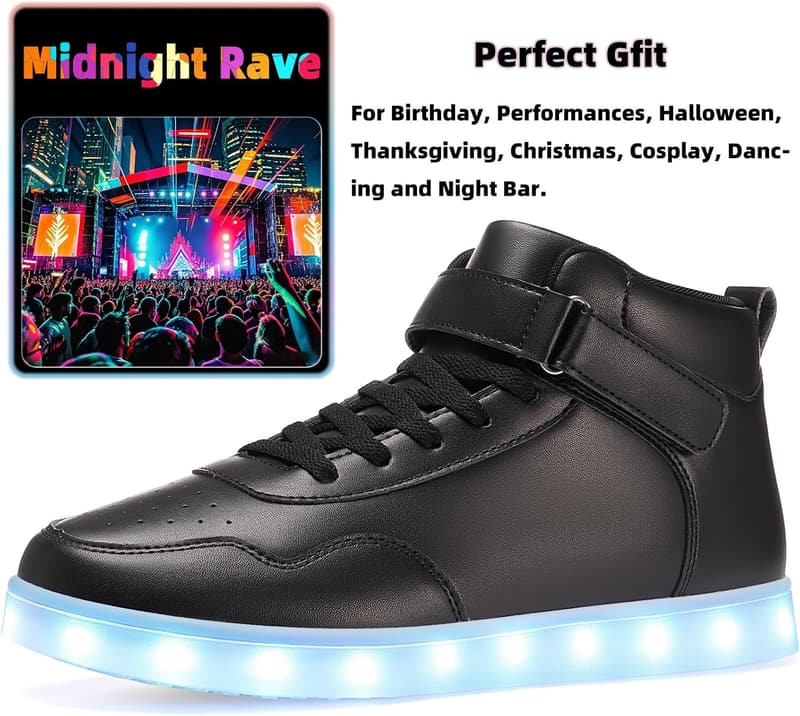Unisex LED High Top Light Up Sneakers