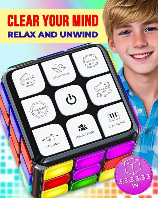 Memory Flash Cube Game for Kids & Adults - STEM Development