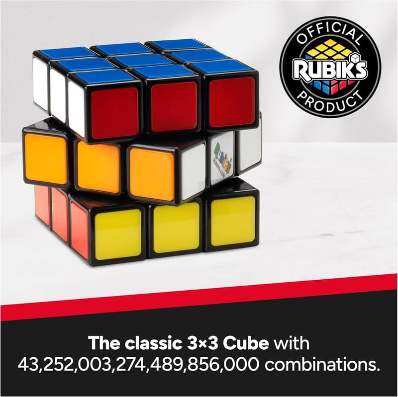 Original Rubik's Cube 3x3 Puzzle: Color-Matching Brain Teaser for Ages 8+