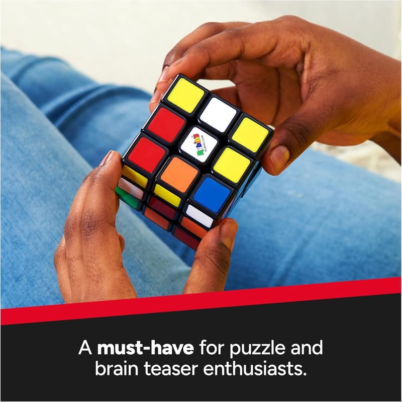 Original Rubik's Cube 3x3 Puzzle: Color-Matching Brain Teaser for Ages 8+