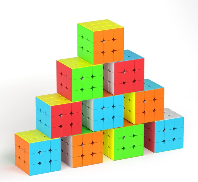Puzzle Speed Cube Set - 10 Pack Magic Cube Party Favors