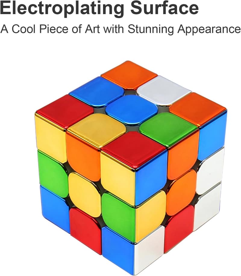 Mirror Surface Speed Cube - Stickerless Puzzle Game