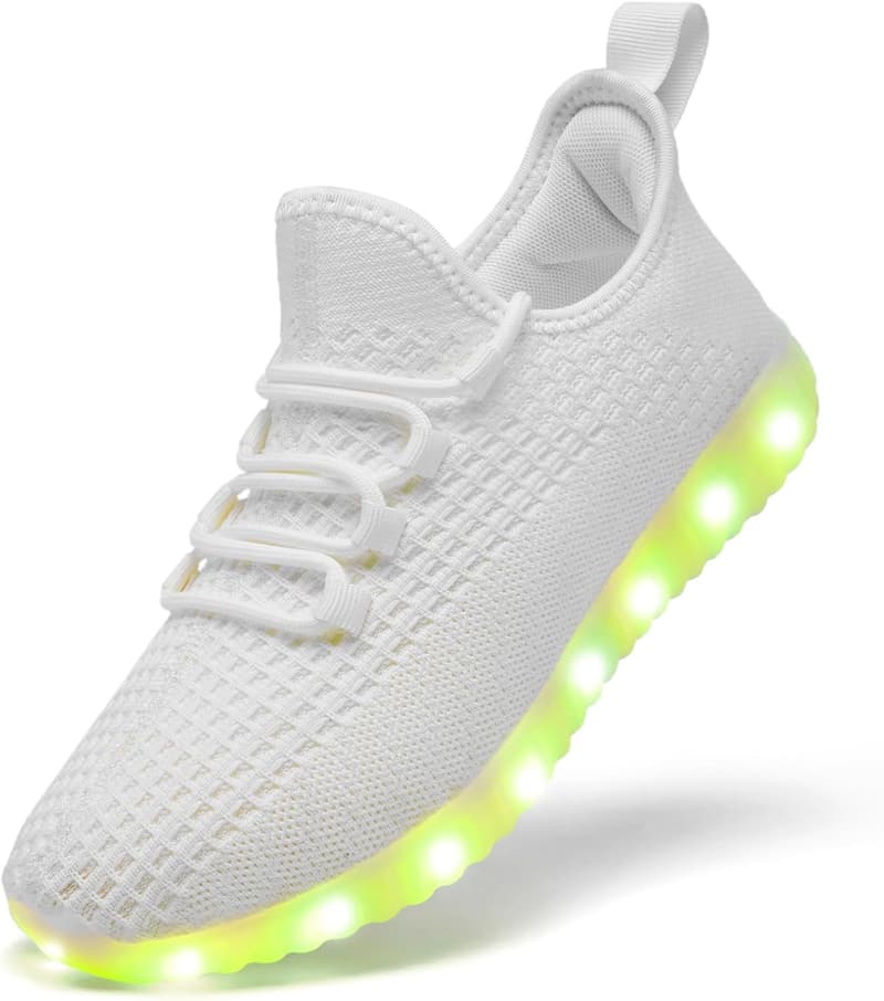 USB Charging LED Sneakers for Adults - Unisex Halloween Trainers