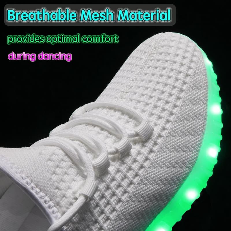 USB Charging LED Sneakers for Adults - Unisex Halloween Trainers