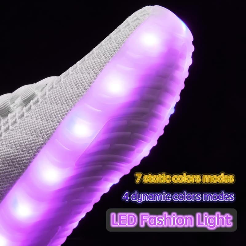 USB Charging LED Sneakers for Adults - Unisex Halloween Trainers