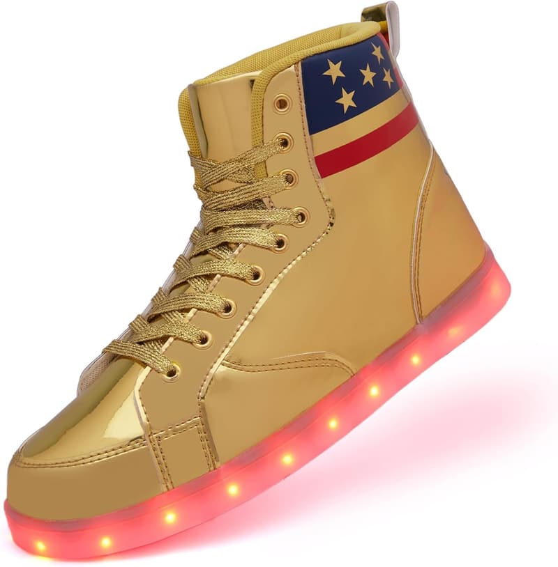 Halloween LED Glitter High Top Sneakers for Couples